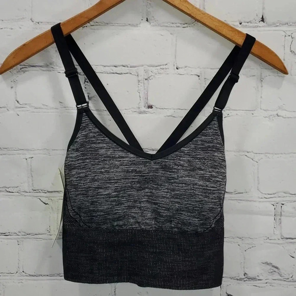 All In Motion Dark Heather Grey Medium Support Seamless Womens Sports Bra Size M - Picture 1 of 10
